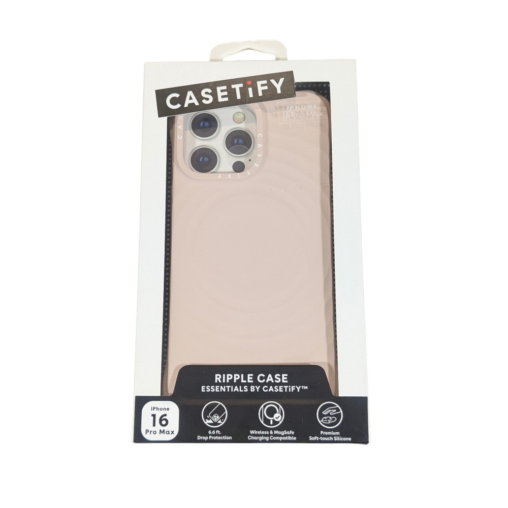 U2N CASETiFY Essentials Ripple‎ Case w/ Magsafe for iPhone 16 Pro Max 6.9" - Oat